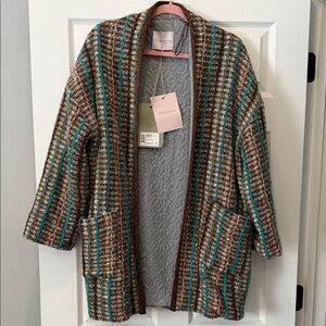 Women's Multicolor Tweed Jacket Size M